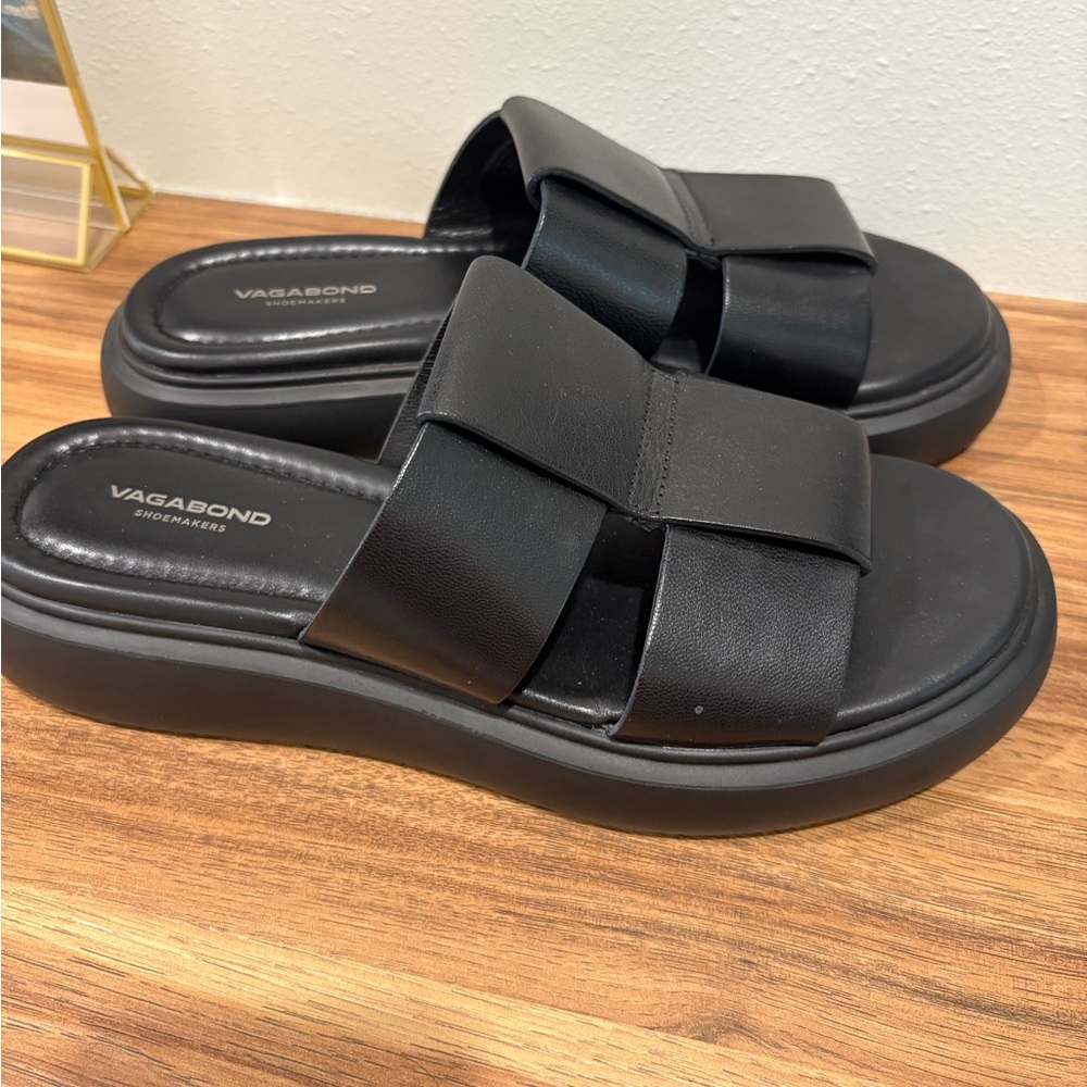 Vagabond Women's Black Slide Sandals